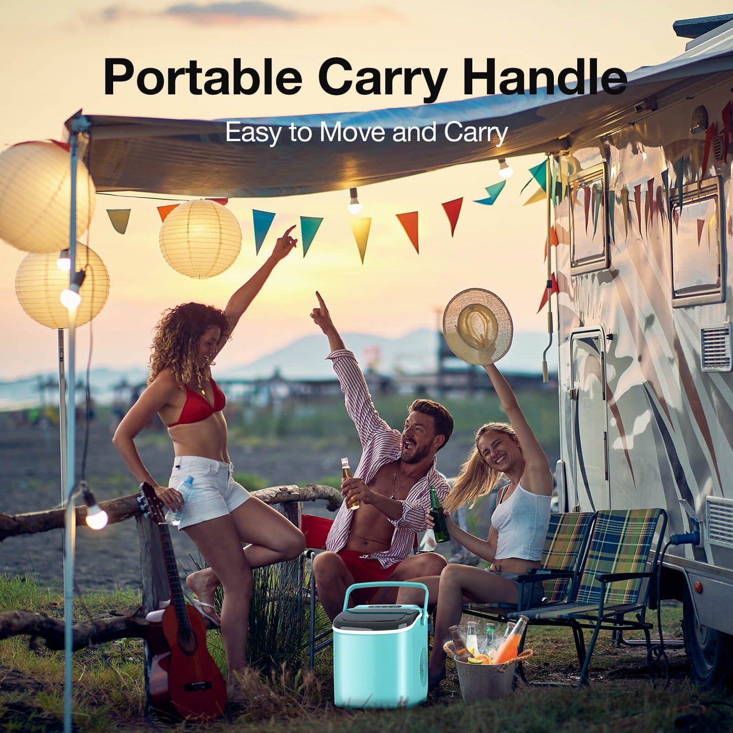 Efficient Countertop Ice Maker: Fast 26 Lbs Daily Production Portable Cube Machine