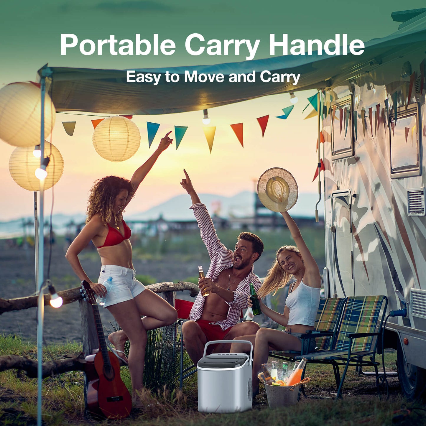 Efficient Countertop Ice Maker: Fast 26 Lbs Daily Production Portable Cube Machine