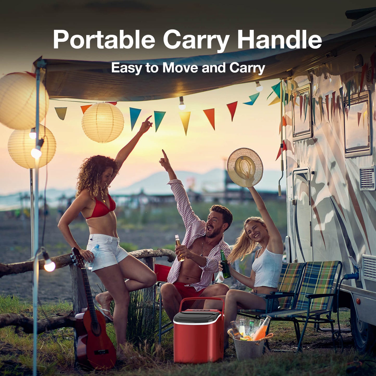 Efficient Countertop Ice Maker: Fast 26 Lbs Daily Production Portable Cube Machine