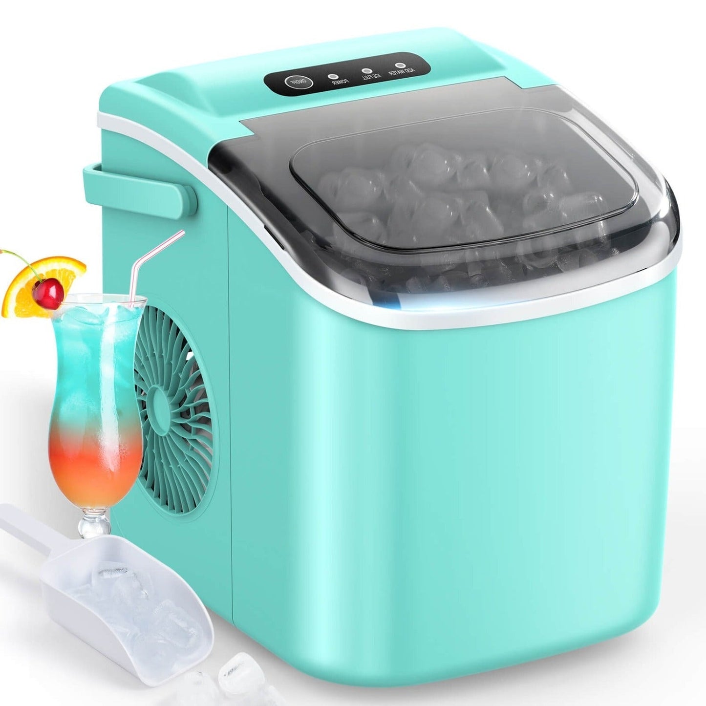 Efficient Countertop Ice Maker: Fast 26 Lbs Daily Production Portable Cube Machine