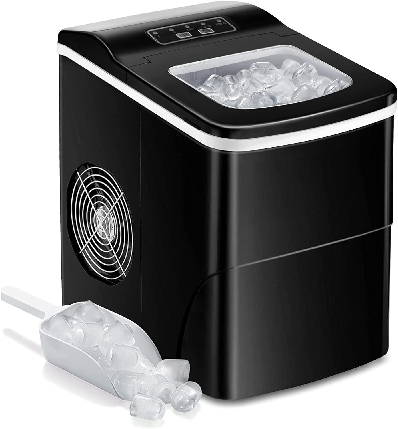 Efficient Countertop Ice Maker: Fast 26 Lbs Daily Production Portable Cube Machine