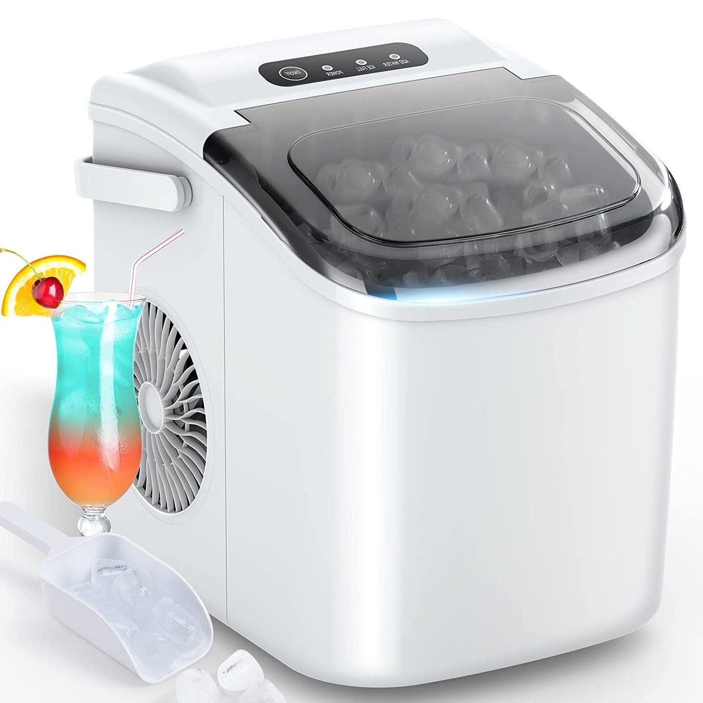 Efficient Countertop Ice Maker: Fast 26 Lbs Daily Production Portable Cube Machine