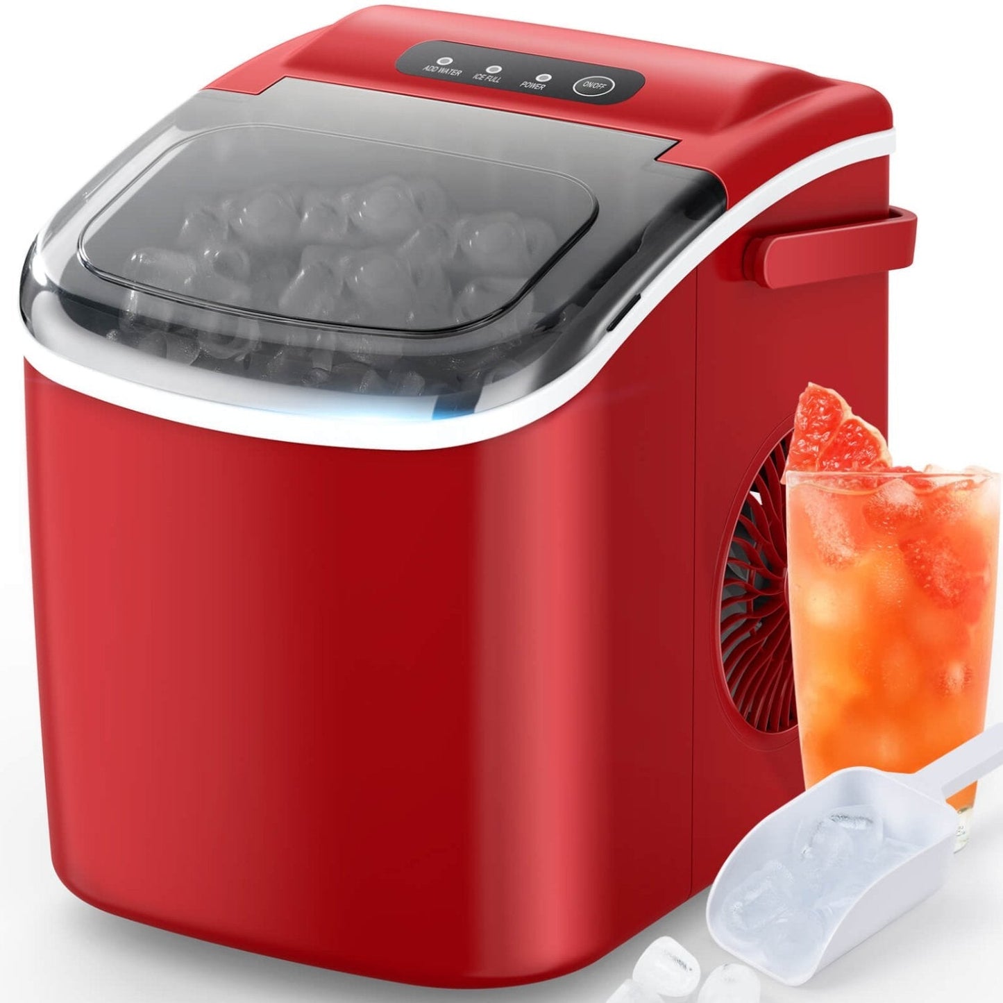 Efficient Countertop Ice Maker: Fast 26 Lbs Daily Production Portable Cube Machine