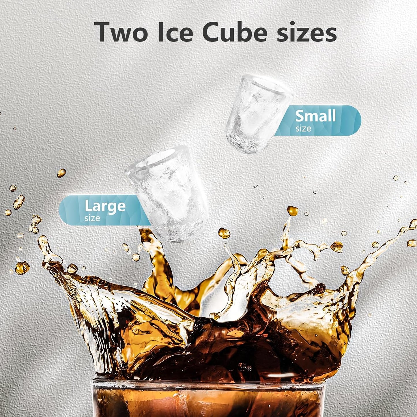 Compact Portable Countertop Ice Maker Machine with Handle for Home RV Camping