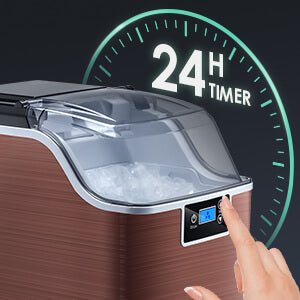 High-Capacity Countertop Nugget Ice Maker: 44lb Daily, Chewable Ice, Self-Cleaning