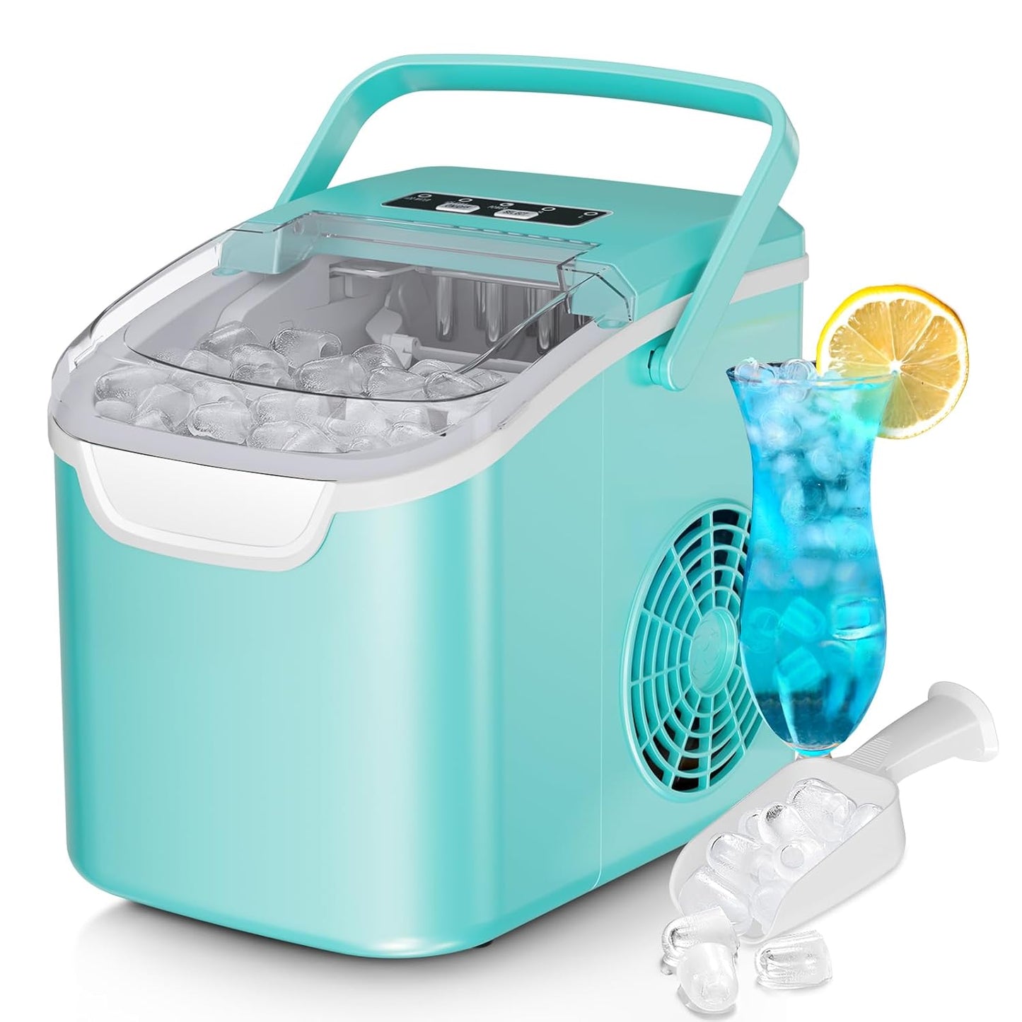 High-Efficiency Countertop Ice Maker: 26 Lbs Daily Output, Fast, Quiet Operation