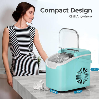 High-Efficiency Countertop Ice Maker: 26 Lbs Daily Output, Fast, Quiet Operation