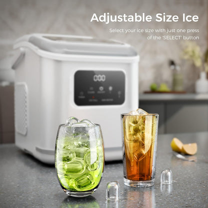 Rapid Countertop Ice Maker: 9 Bullet Cubes in Minutes, Portable & Efficient