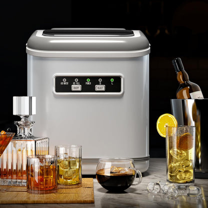 Rapid Countertop Ice Maker: 9 Bullet Cubes in Minutes, Portable & Efficient