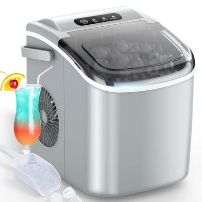 Efficient Countertop Ice Maker: Fast 26 Lbs Daily Production Portable Cube Machine