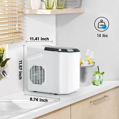 Portable Countertop Ice Maker: Fast 26 lbs Daily, Bullet Ice, Self-Cleaning