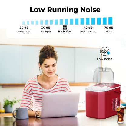 Portable Countertop Ice Maker: Fast 26 lbs Daily, Bullet Ice, Self-Cleaning