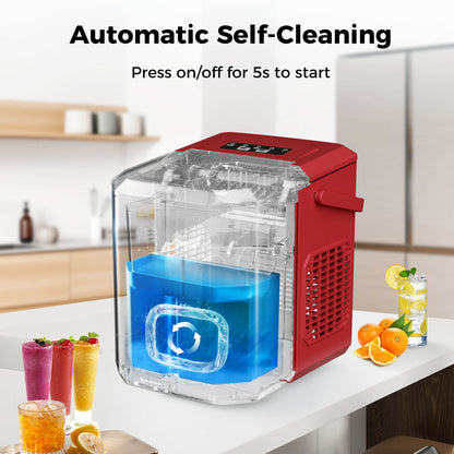 Portable Countertop Ice Maker: Fast 26 lbs Daily, Bullet Ice, Self-Cleaning