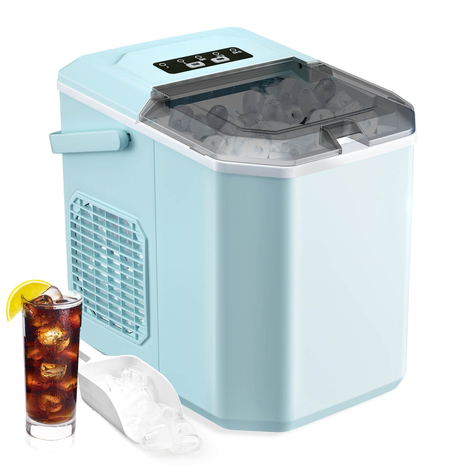 Portable Countertop Ice Maker: Fast 26 lbs Daily, Bullet Ice, Self-Cleaning