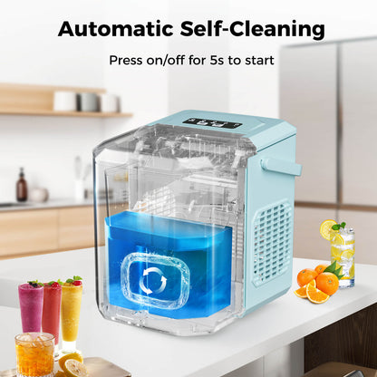 Portable Countertop Ice Maker: Fast 26 lbs Daily, Bullet Ice, Self-Cleaning