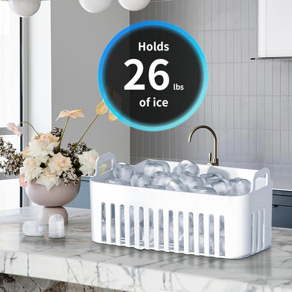 Efficient Countertop Ice Maker Machine: Portable, Self-Cleaning, Fast Ice Production
