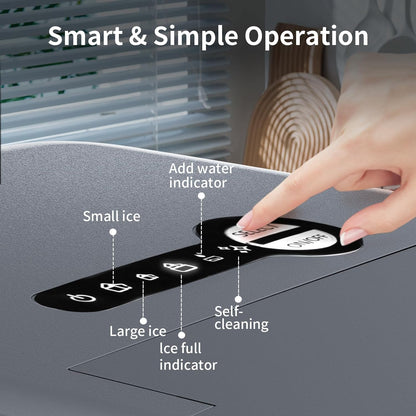 Efficient Countertop Ice Maker Machine: Portable, Self-Cleaning, Fast Ice Production