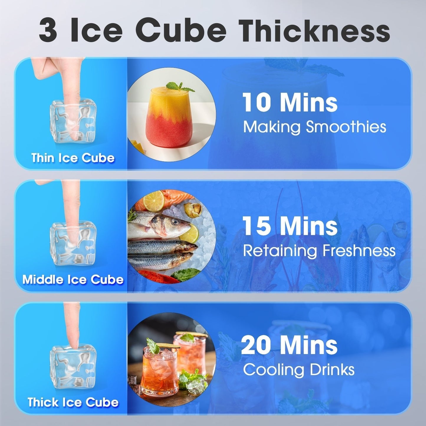High-Efficiency Countertop Square Cube Ice Maker with Self-Cleaning Feature
