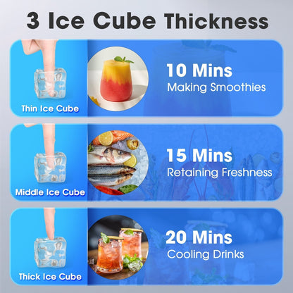 High-Efficiency Countertop Square Cube Ice Maker with Self-Cleaning Feature