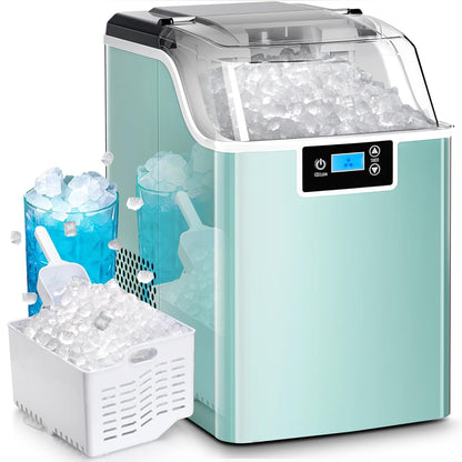High-Capacity Countertop Nugget Ice Maker: 44lb Daily, Chewable Ice, Self-Cleaning
