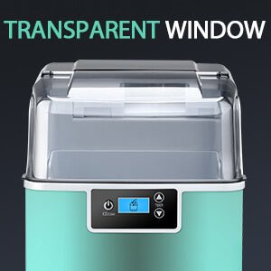 High-Capacity Countertop Nugget Ice Maker: 44lb Daily, Chewable Ice, Self-Cleaning