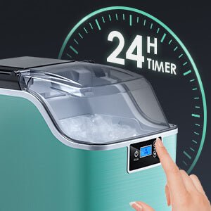 High-Capacity Countertop Nugget Ice Maker: 44lb Daily, Chewable Ice, Self-Cleaning