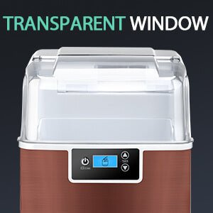High-Capacity Countertop Nugget Ice Maker: 44lb Daily, Chewable Ice, Self-Cleaning