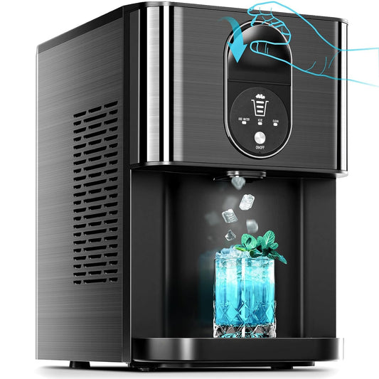 Countertop Nugget Ice Maker, Pebble Ice Machine, Self-Cleaning, 45 lbs Daily Production