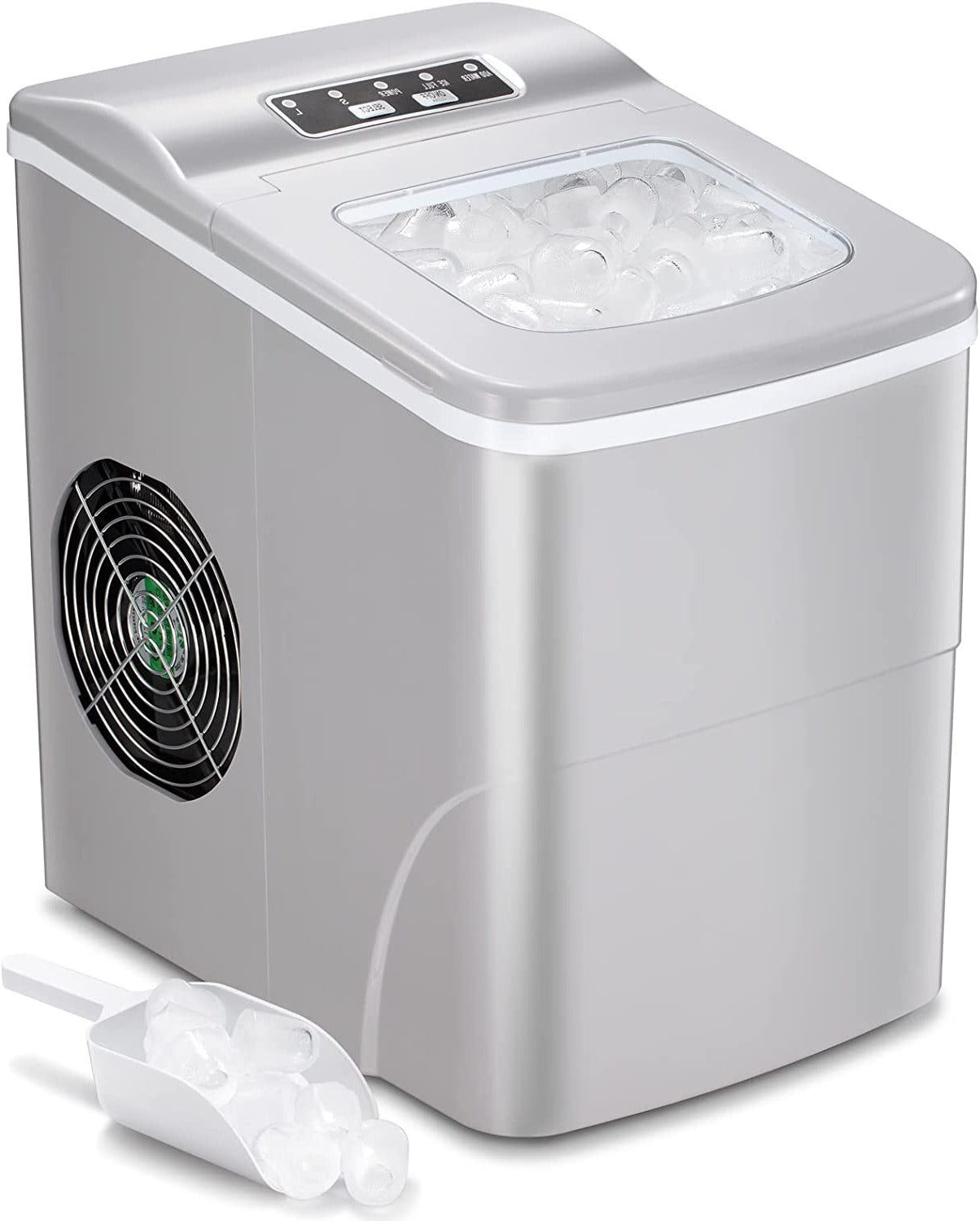 Rapid Portable Countertop Ice Maker Machine: Fast, Quiet, Bullet Ice Production