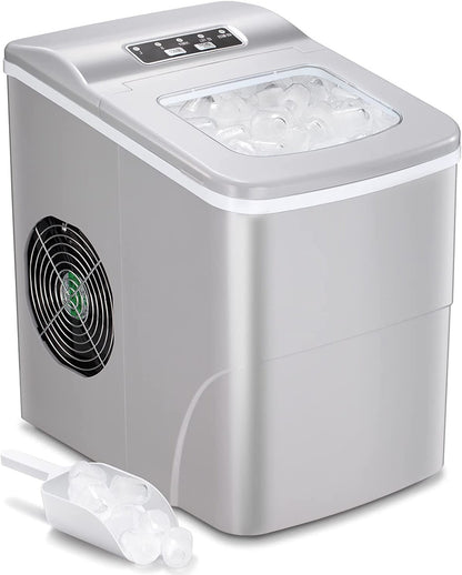 Rapid Portable Countertop Ice Maker Machine: Fast, Quiet, Bullet Ice Production
